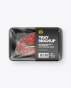 Plastic Tray W/ Meat Mockup