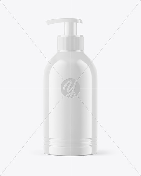 Glossy Pump Bottle Mockup