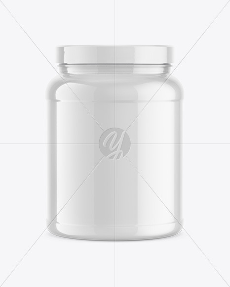 Clear Protein Jar Mockup
