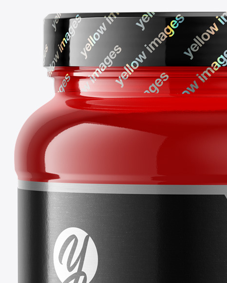 Clear Protein Jar Mockup