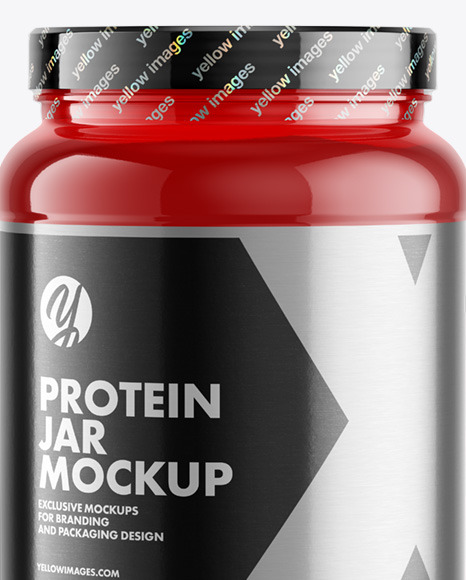 Clear Protein Jar Mockup
