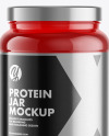 Clear Protein Jar Mockup