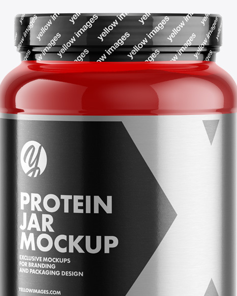 Clear Protein Jar Mockup