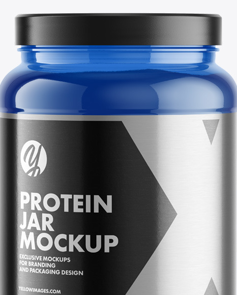 Clear Protein Jar Mockup