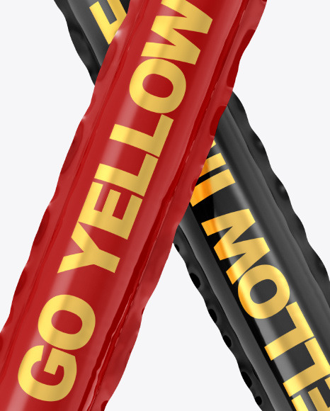 Glossy Cheering Sticks Mockup