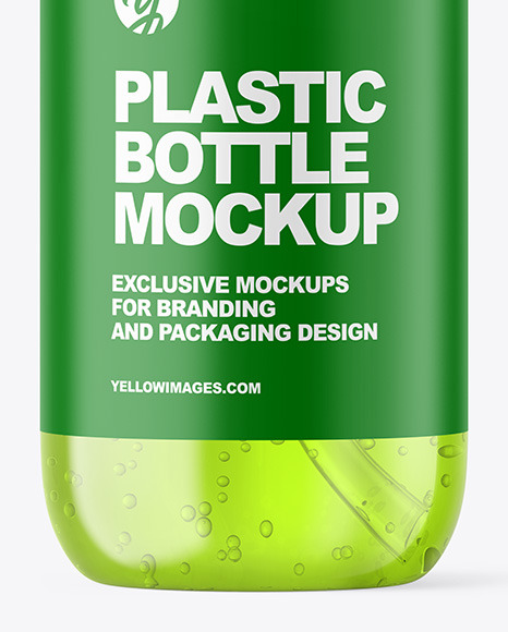 Color Liquid Cosmetic Bottle with Pump Mockup