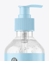 Clear Cosmetic Bottle with Pump Mockup