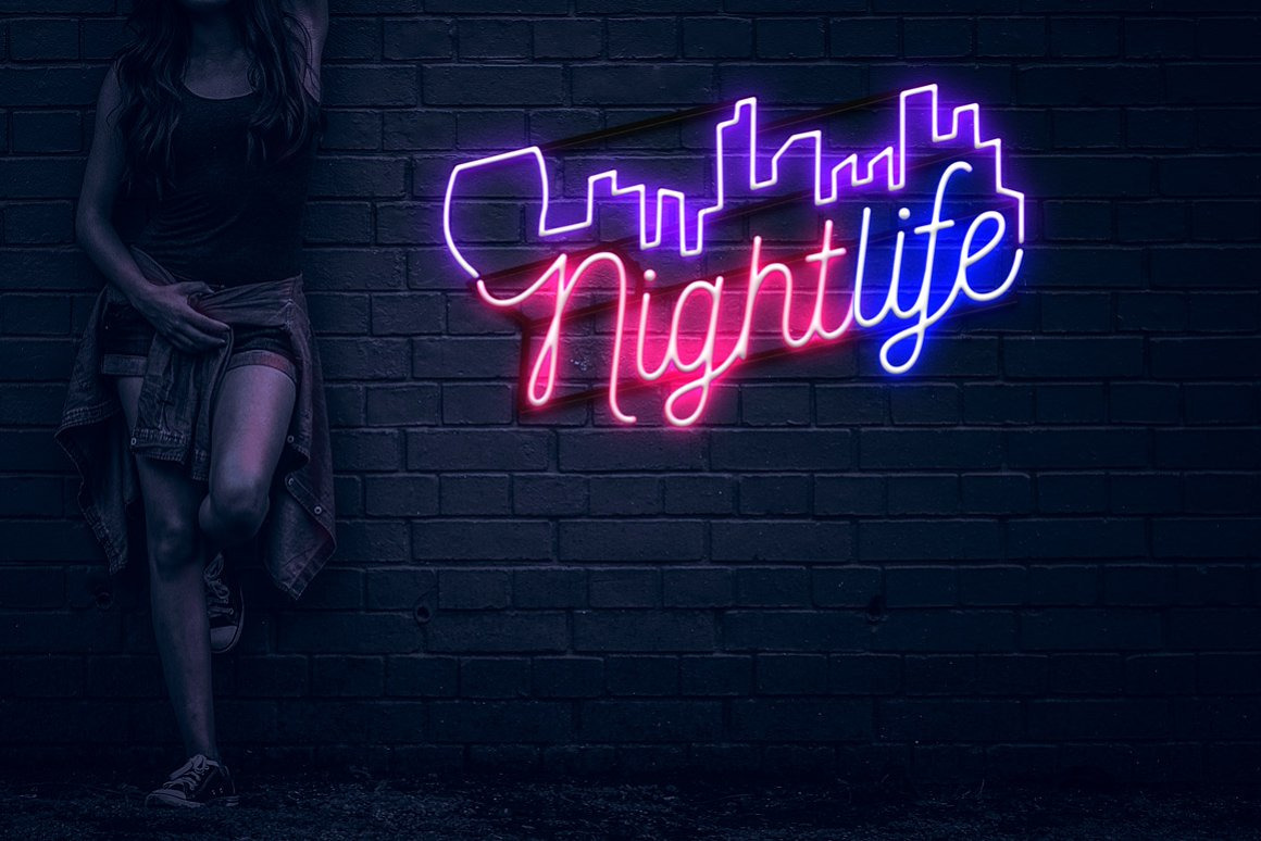 Neon Text Layer Styles & Extras Neon Text Layer Styles & Extras