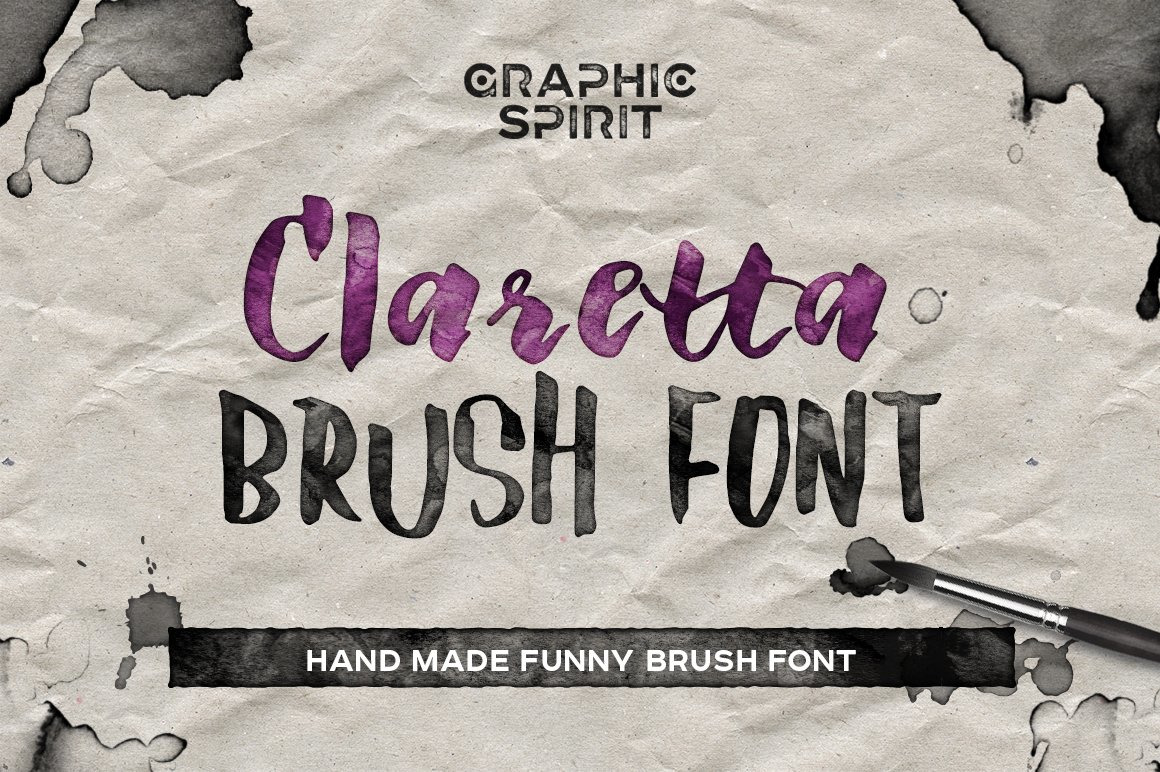 Claretta Brush Ink Font Claretta Brush Ink Font