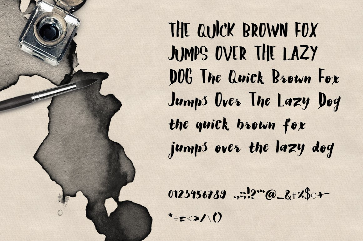 Claretta Brush Ink Font