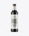 500ml Dark Amber Stout Beer Bottle Mockup