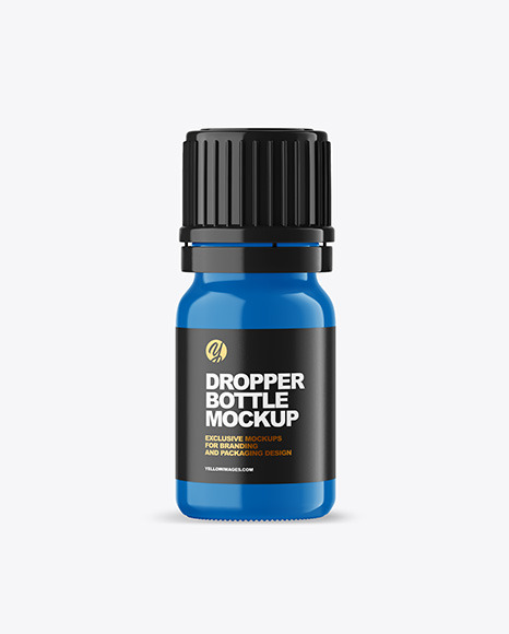 Glossy Dropper Bottle Mockup