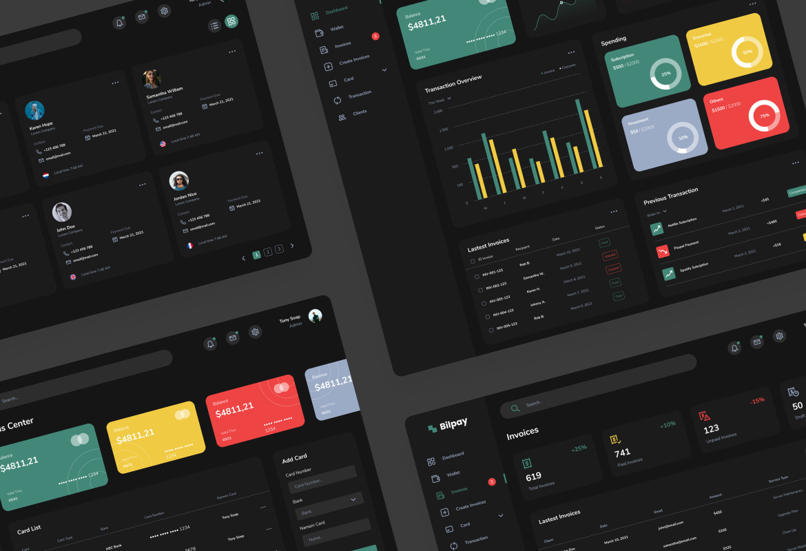 Bilpay - Invoicing Admin Dashboard Template Bilpay - Invoicing Admin Dashboard Template