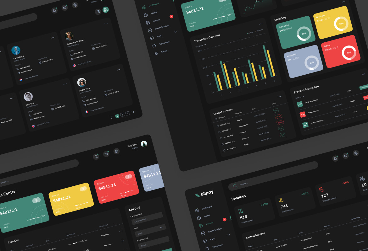 Bilpay - Invoicing Admin Dashboard Template