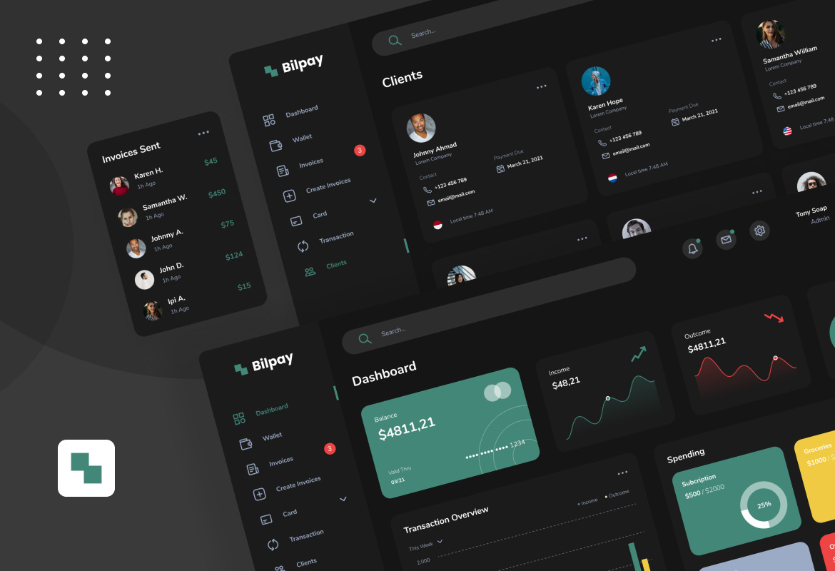 Bilpay - Invoicing Admin Dashboard Template