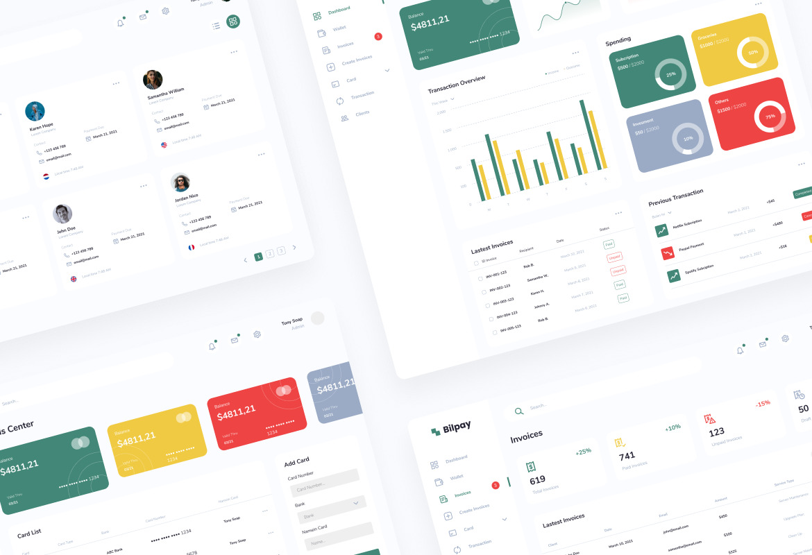 Bilpay - Invoicing Admin Dashboard Template