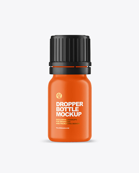 Matte Dropper Bottle Mockup