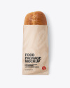 Kraft Package with Bread Mockup