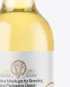 Clear Glass White Wine Bottle with Screw Cap Mockup