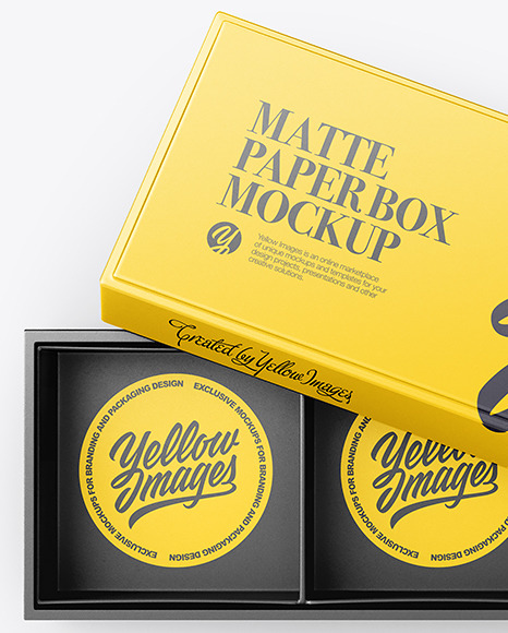 Opened Paper Box Mockup