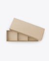 Opened Kraft Paper Box Mockup