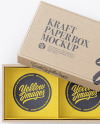 Opened Kraft Paper Box Mockup