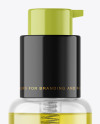 Color Liquid Glass Cosmetic Bottle with Pump Mockup Color Liquid Glass Cosmetic Bottle with Pump Mockup