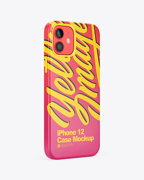 IPhone 12 Case Mockup - Half Side View