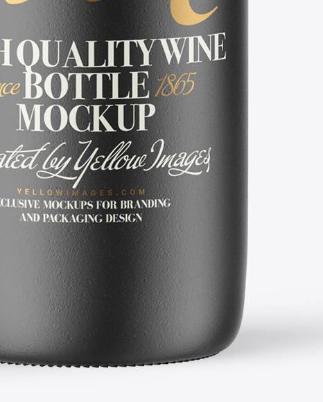 Ceramic Wine Bottle with Screw Cap Mockup