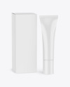 Glossy Cosmetic Tube w/ Box Mockup