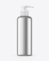 Glossy Metallic Soap Bottle w/ Pump Mockup