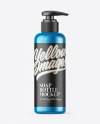 Glossy Metallic Soap Bottle w/ Pump Mockup