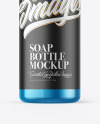 Glossy Metallic Soap Bottle w/ Pump Mockup