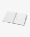 Notebook With Metal Writing Pen Mockup