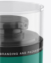 Glossy Cosmetic Jar with Pump Mockup