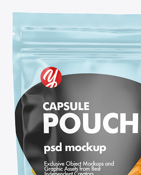 Clear Plastic Pouch w/ Pills Mockup