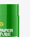 Opened Glossy Paper Tube Mockup