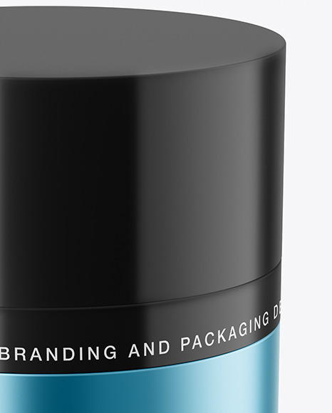 Metallic Cosmetic Jar with Pump Mockup