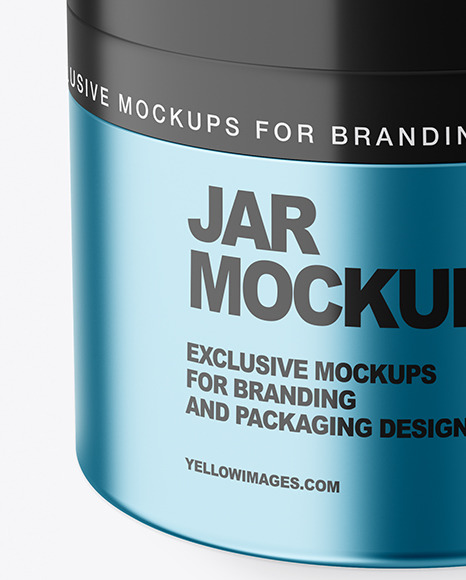 Metallic Cosmetic Jar with Pump Mockup