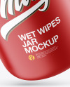 Matte Wet Wipes Jar Mockup