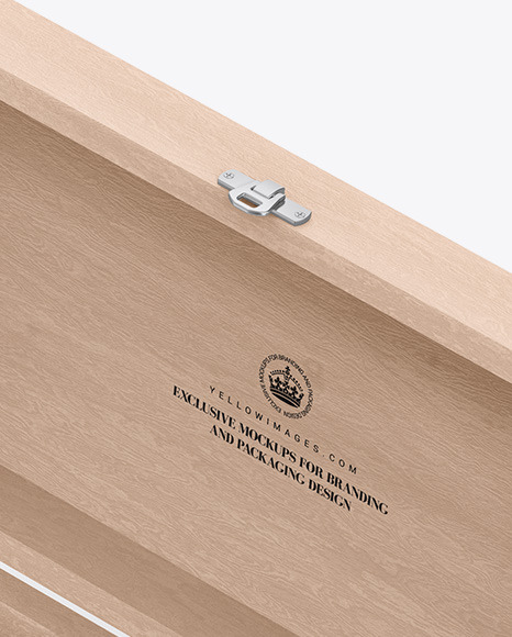 Wooden Box W/ Matte Bottles Mockup