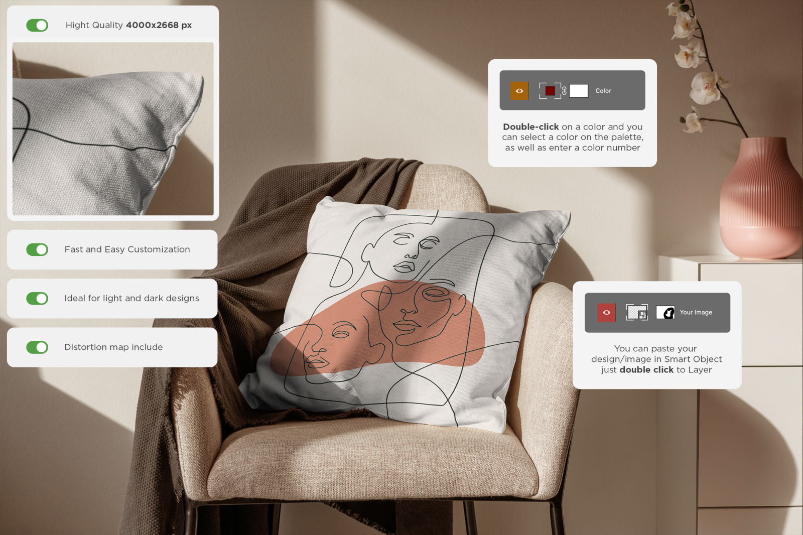 Pillow Mock-Up Set Pillow Mock-Up Set