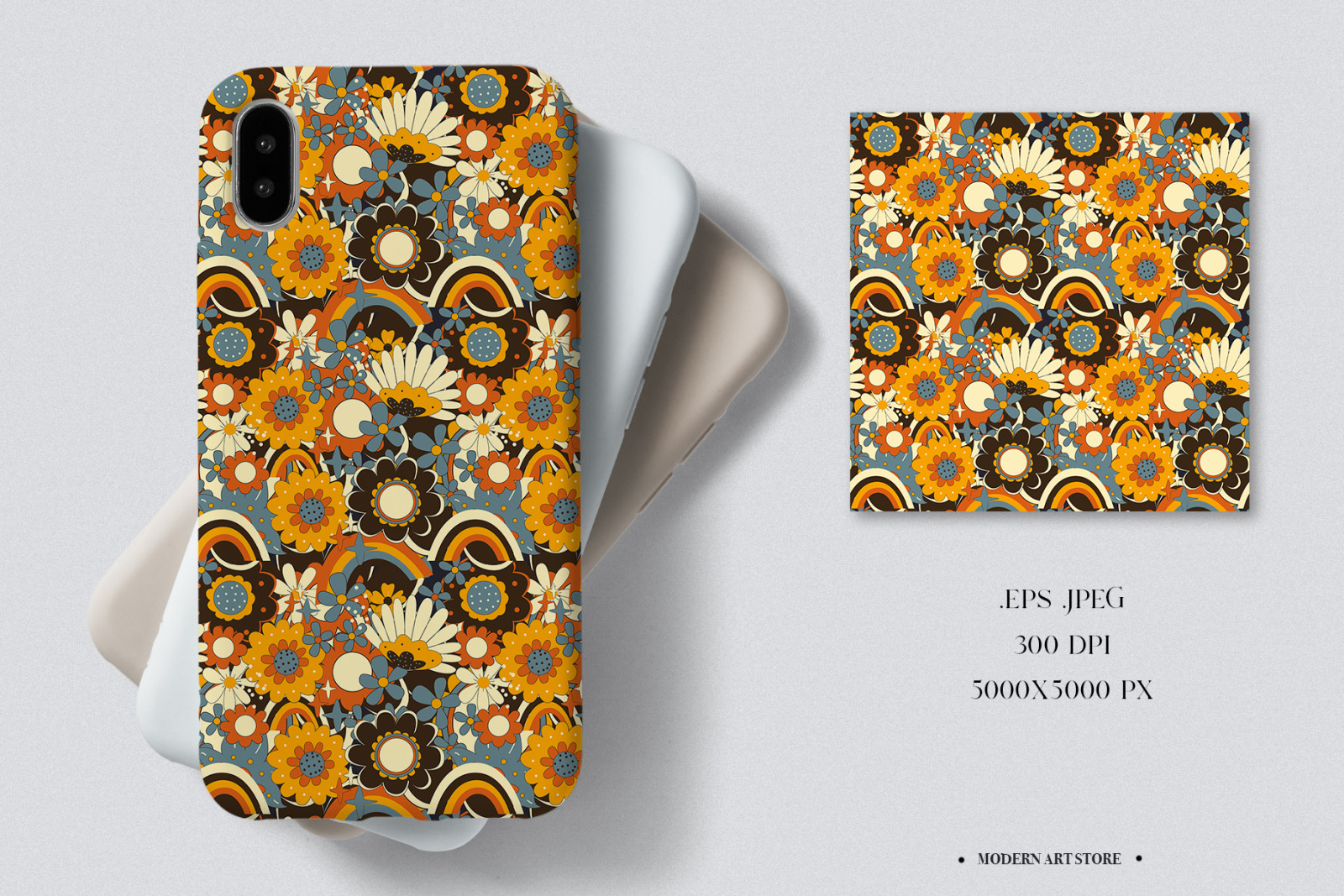 LOVE HAPPINESS. Hippie patterns, vector posters, floral