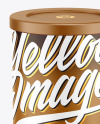 Coffee Tin Can with Matte Finish Mockup