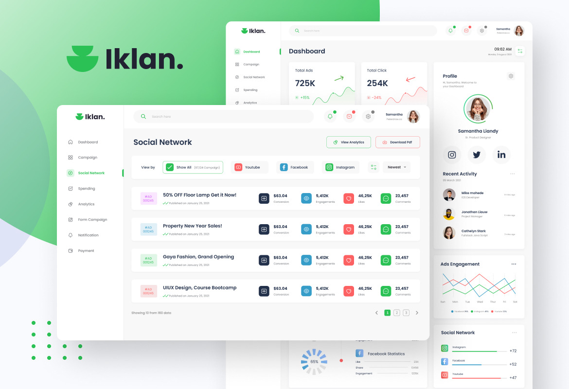 Iklan - Ads Campaign Admin Dashboard Template