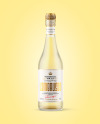 Frosted Glass Bottle w/ White Wine Mockup