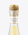 Frosted Glass Bottle w/ White Wine Mockup