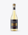 Frosted Glass Bottle w/ White Wine Mockup