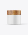 60ml Matte Jar W/ Wooden Lid Mockup