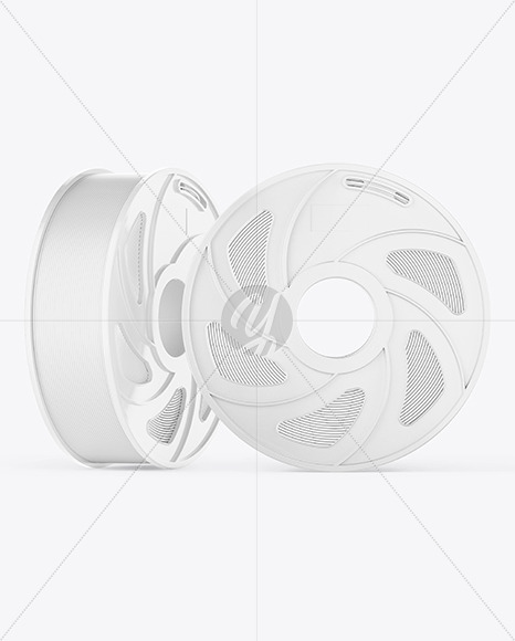 Two Plastic Filament Spool Mockup